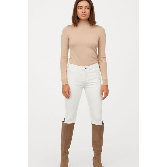 Frame Denim Womens Stretch Side Zip Le Skinny de Jeanne Crop Jeans Size 29 - Picture 1 of 11